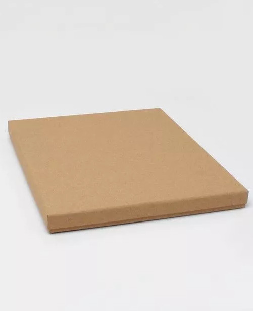 Brown Kraft Paper Gift Box with Removeable Black Flock Inner. Approx Size 24cm x 20cm x 2cm